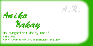 aniko makay business card