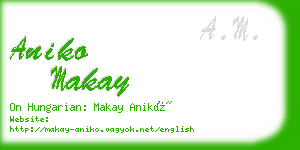 aniko makay business card